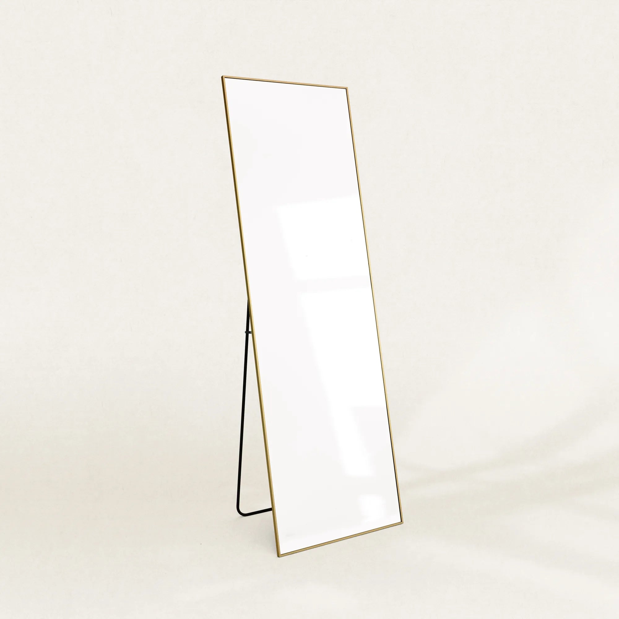 Large Living Room Bedroom Mirror - Gold Thin Frame Floor Mirror, Full ...
