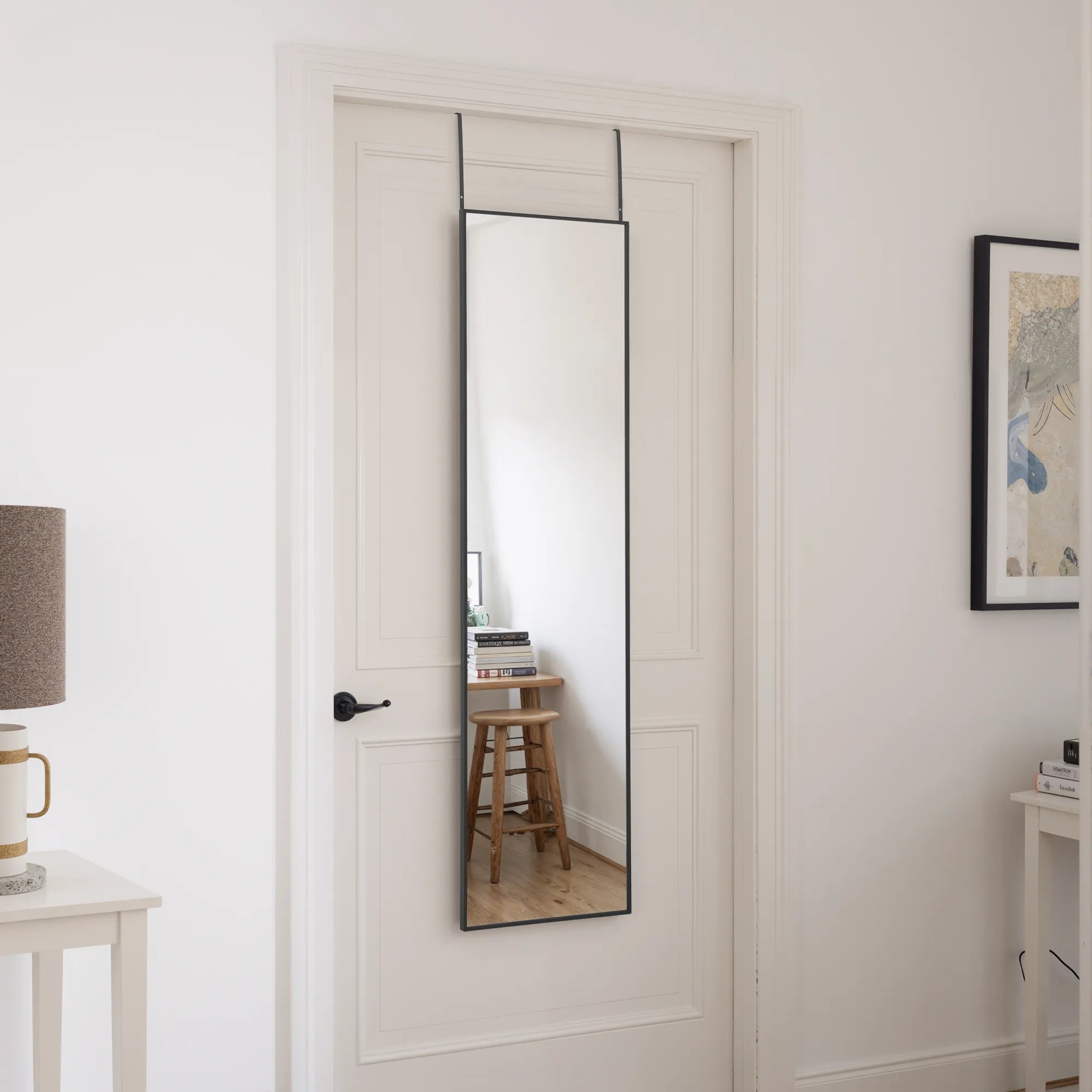 Quinn-Over-the-Door Full-Length Mirror — Black