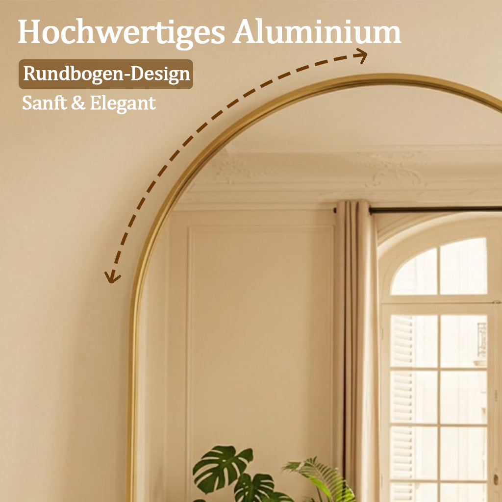 Ellis-Full Length Arched Mirror — Gold