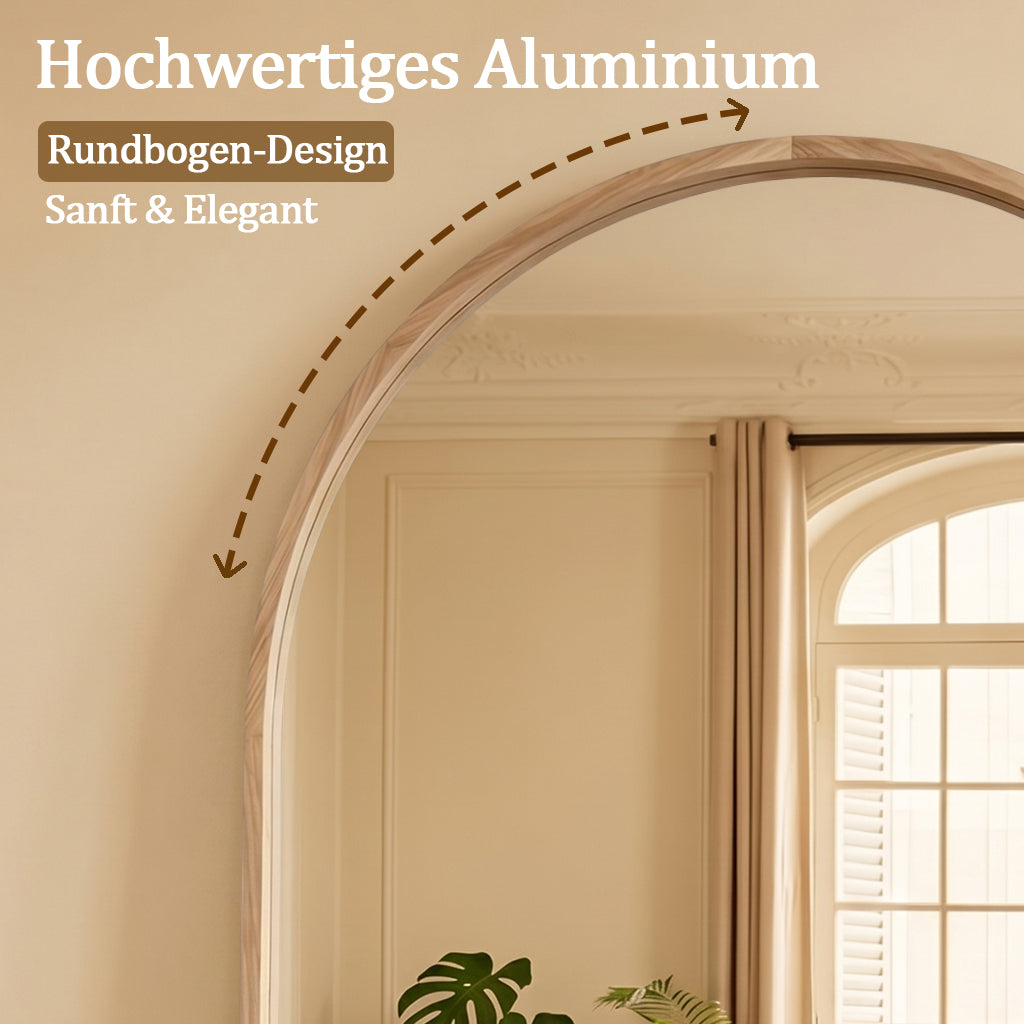 Rowan-Full Length Arched Mirror — Natural