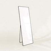 Jeffrey black rectangular full-length mirror on its integrated A-frame stand