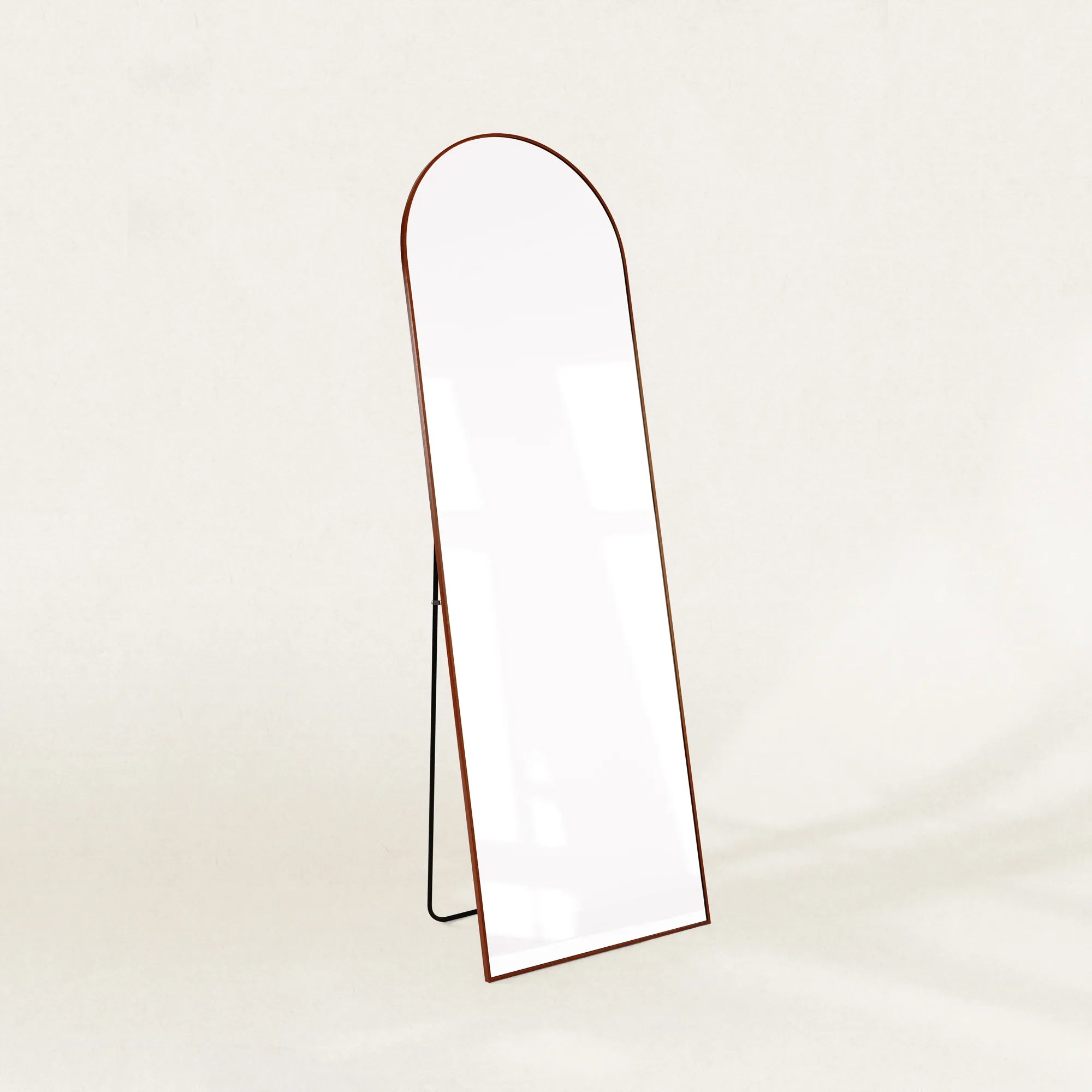 Rowan-Full Length Arched Mirror — Reddish Brown