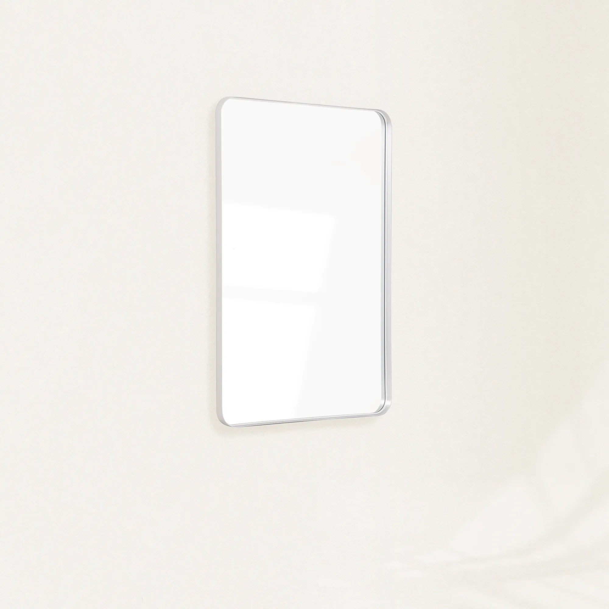 Theo-Rounded-Corner Wall Mirror — Silver