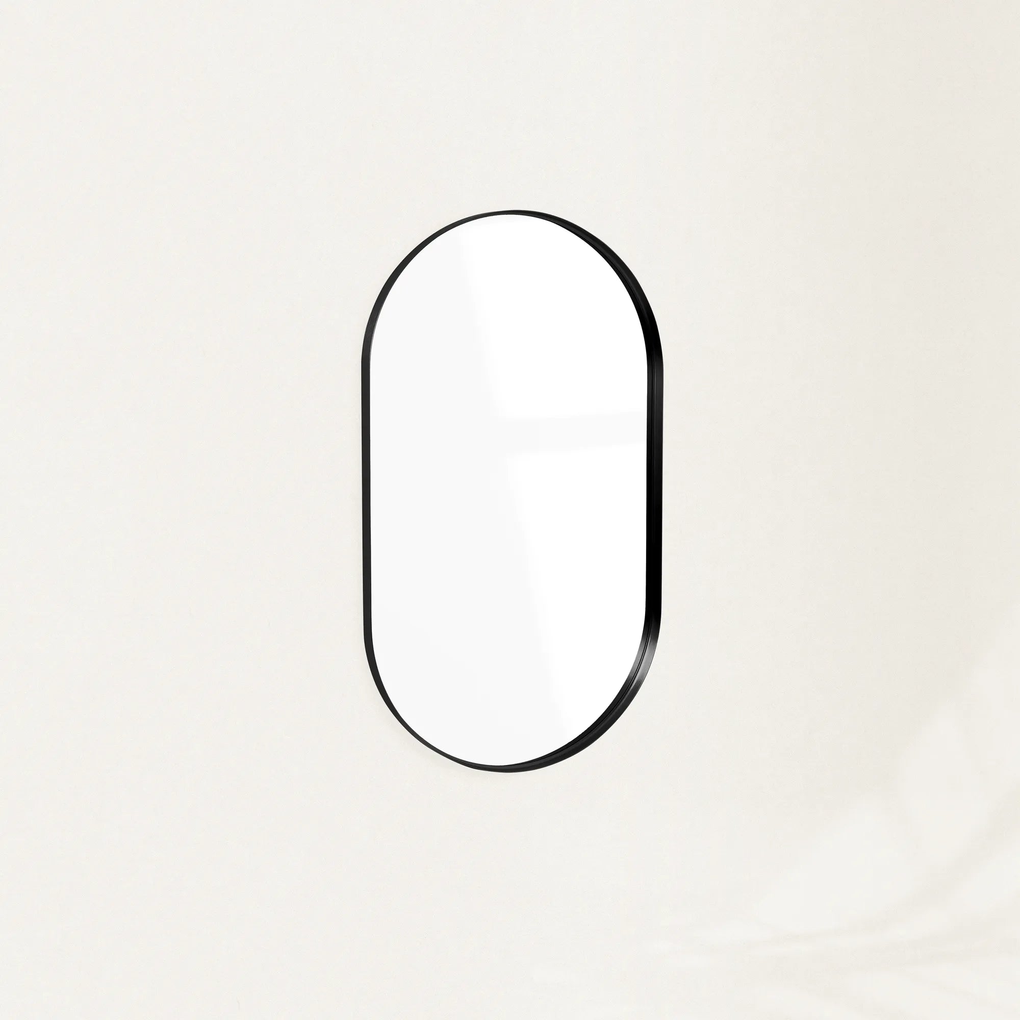 Zola-Oval Wall Mirror — Black