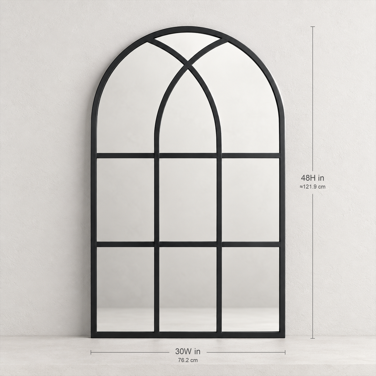 August black wall mirror dimensions, 30W x 48H