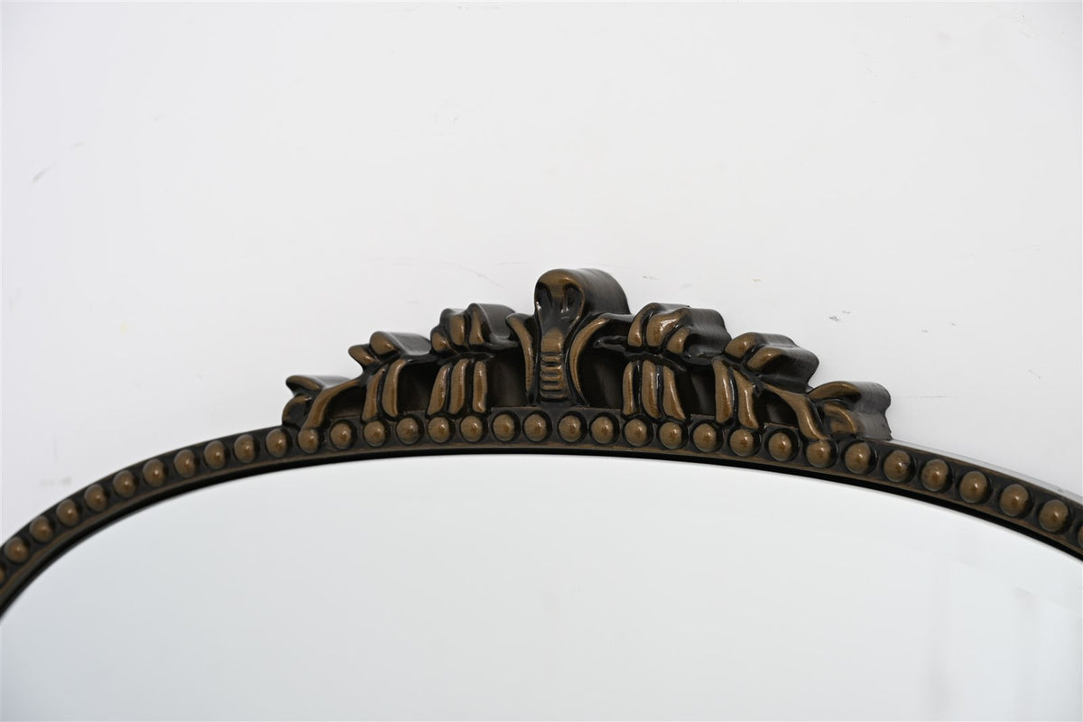 evelyn antique bronze mirror frame detail