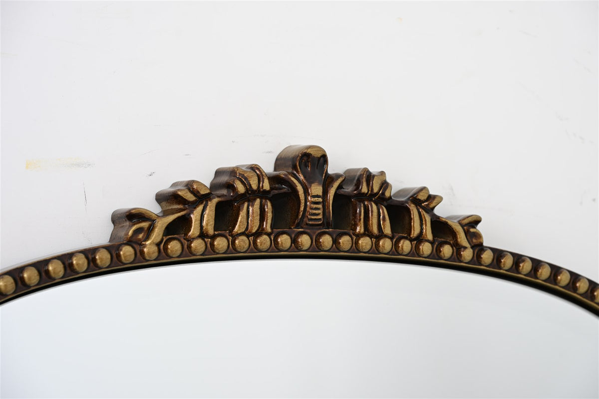 evelyn antique gold mirror frame detail
