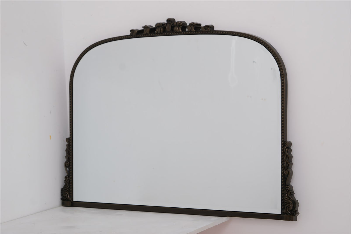 harriet antique bronze mirror photographed from the front