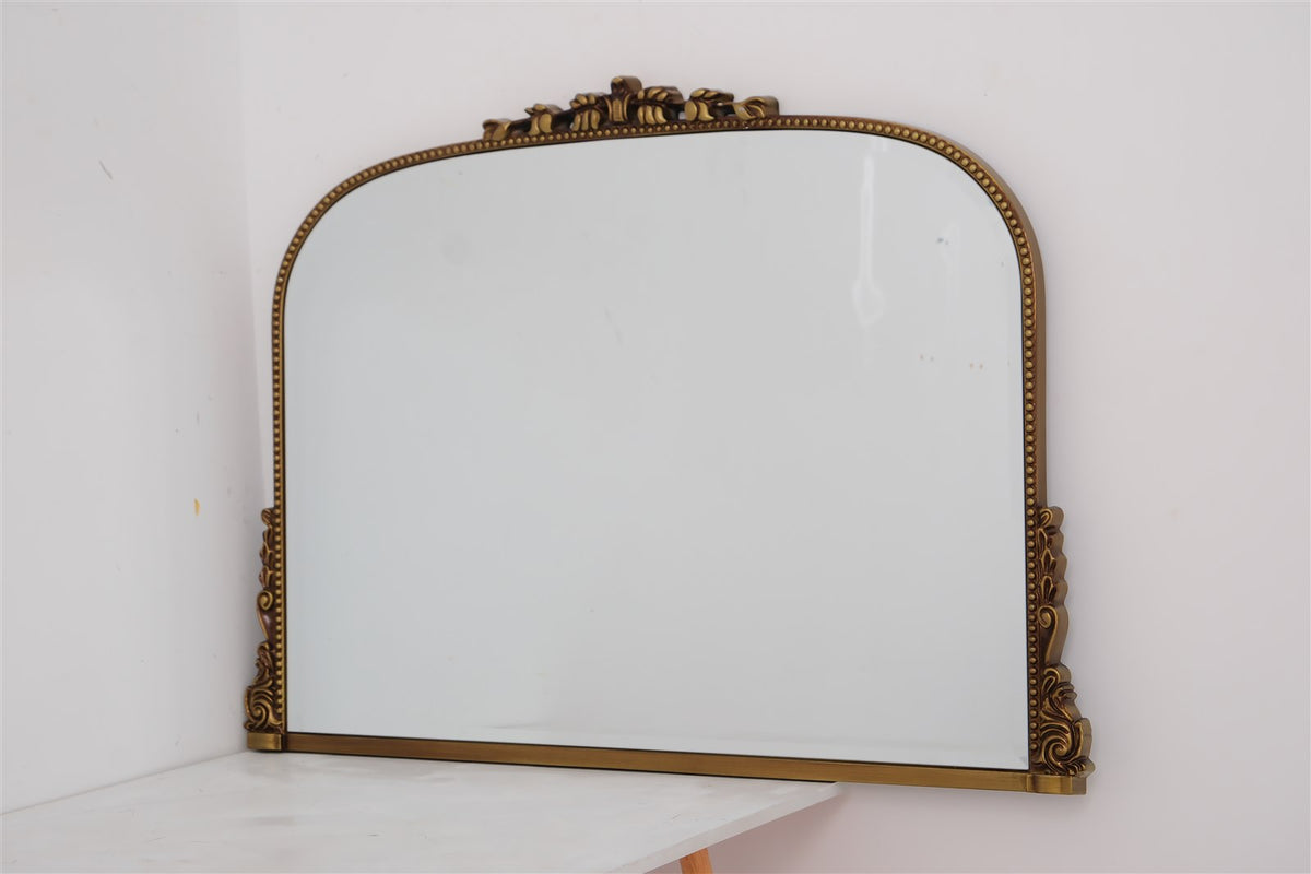 harriet antique gold mirror photographed from the front
