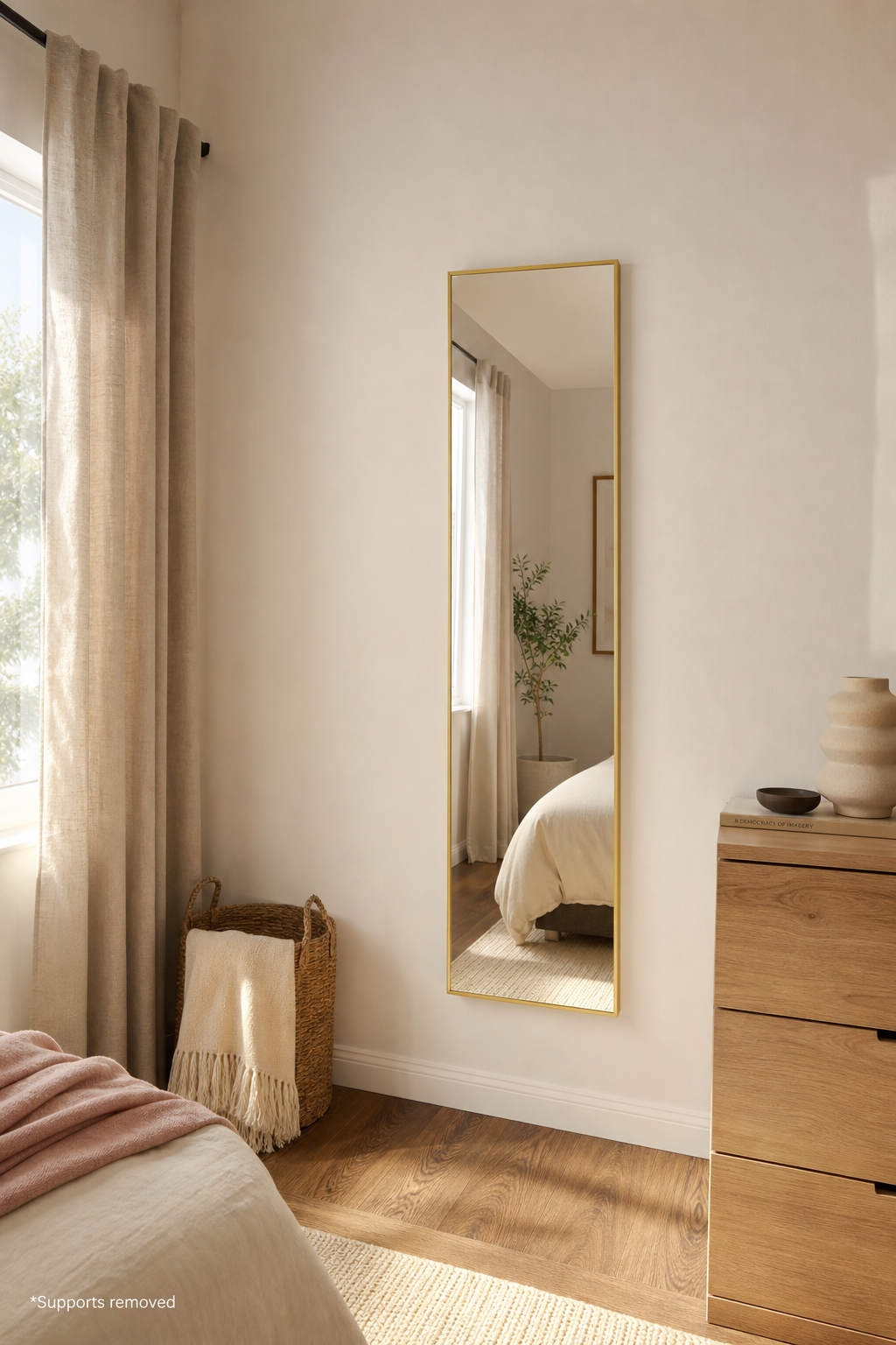 Quinn-Over-the-Door Full-Length Mirror — Gold